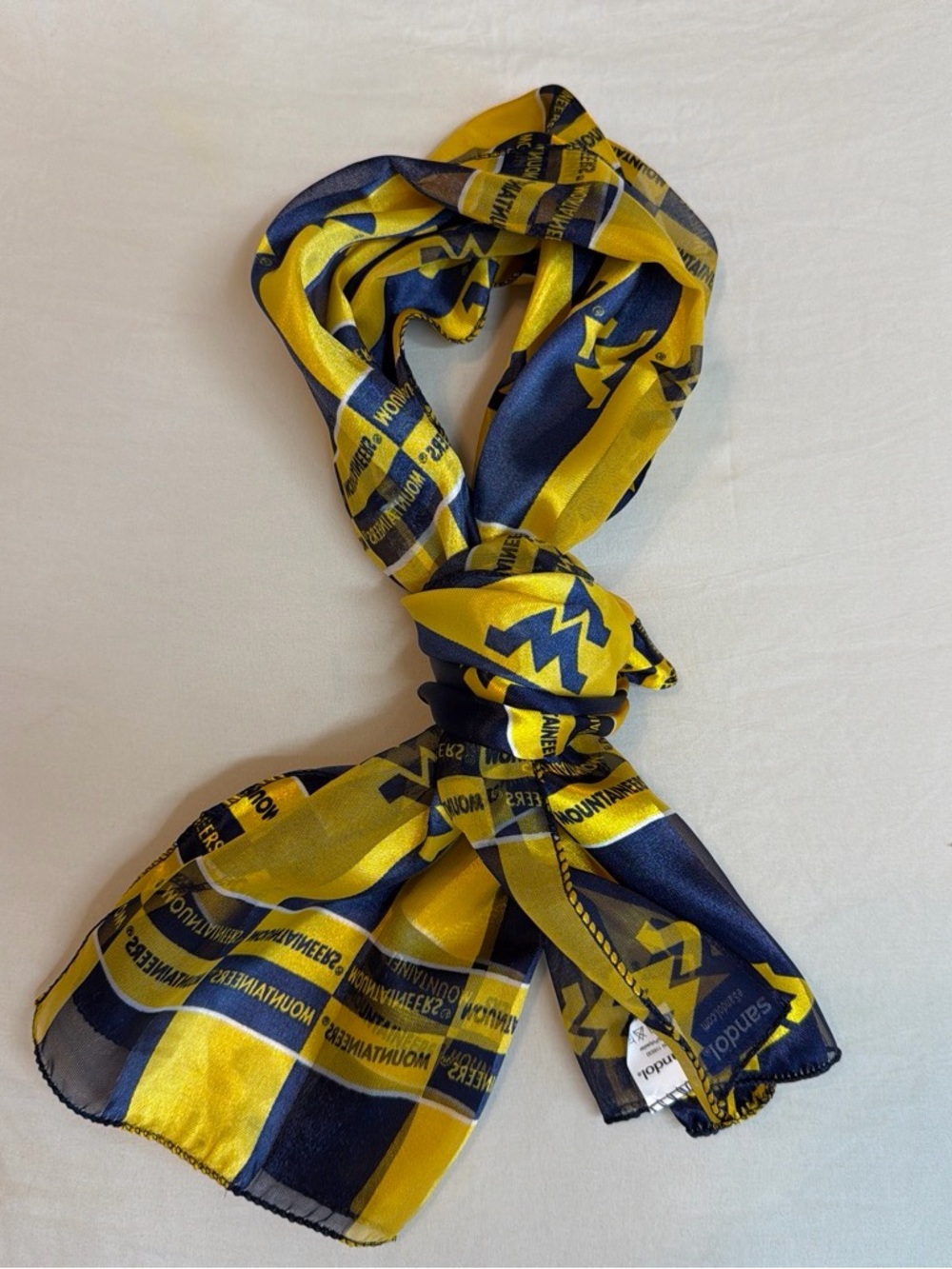 West Virginia Mountaineers WV Blue Gold Scarf